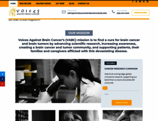 voicesagainstbraincancer.org screenshot
