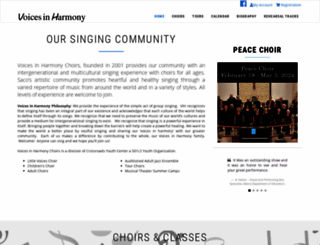 voicesinharmonychoirs.com screenshot