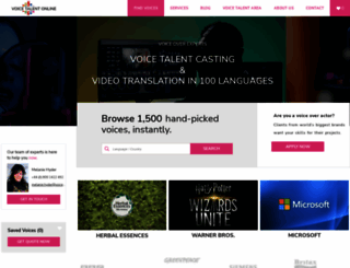 voicetalentonline.co.uk screenshot