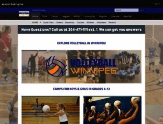 volleyballwinnipeg.ca screenshot