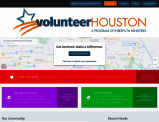 volunteerhou.org screenshot