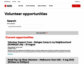 volunteering.redcross.org.au screenshot