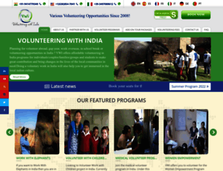 volunteeringwithindia.org screenshot