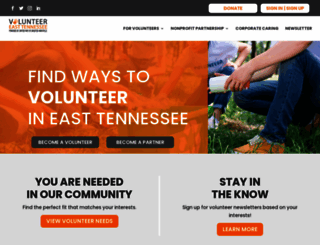 volunteerknoxville.org screenshot