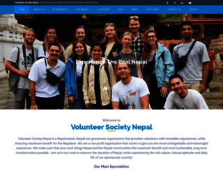 volunteersocietynepal.org screenshot
