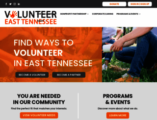 volunteertn.org screenshot