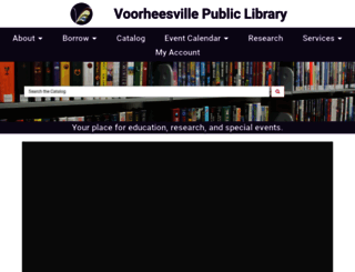 voorheesvillelibrary.org screenshot