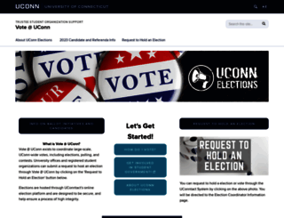 vote.uconn.edu screenshot