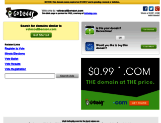 votescottbenson.com screenshot