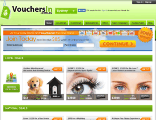 vouchersin.com.au screenshot