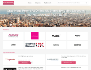 voucherspromo.co.uk screenshot