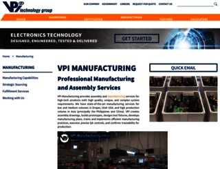 vpimanufacturing.com screenshot