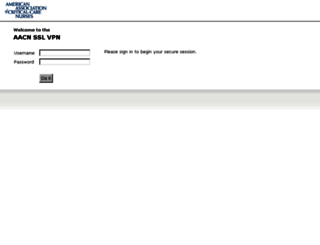 vpn.aacn.org screenshot