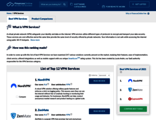 vpn.financesonline.com screenshot