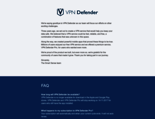 vpndefender.com screenshot