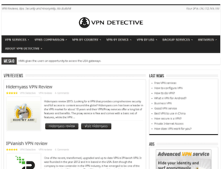 vpndetective.com screenshot