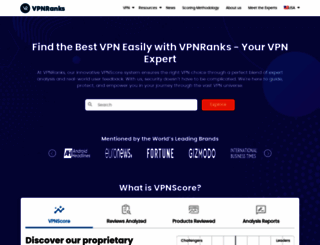 vpnranks.com screenshot