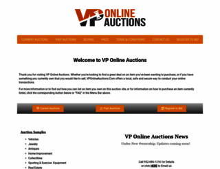 vponlineauctions.com screenshot