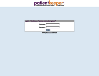 vpx-pkappliance.patientkeeper.com screenshot