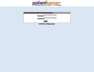 vpx-qavm12-81.patientkeeper.com screenshot