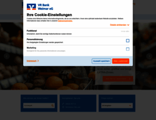 vrbank-weimar.de screenshot