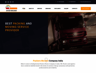 vrlpackersindia.com screenshot
