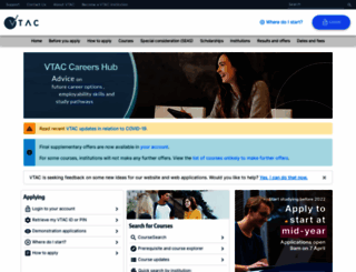 vtac.edu.au screenshot