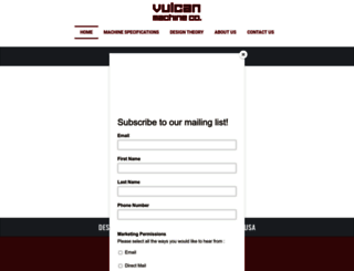 vulcanmachineco.com screenshot