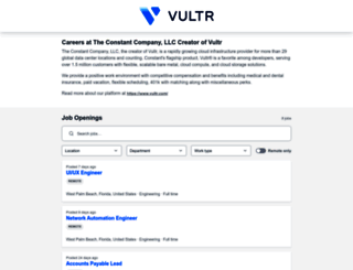 vultr.workable.com screenshot