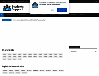 vustudentsupport.com screenshot