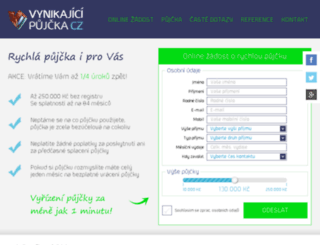 vynikajicipujcka.cz screenshot