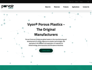 vyonporousplastics.com screenshot