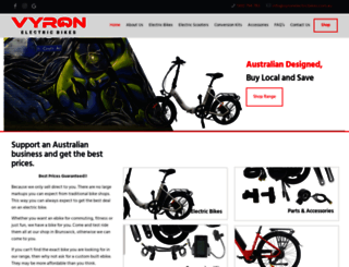 vyronelectricbikes.com.au screenshot