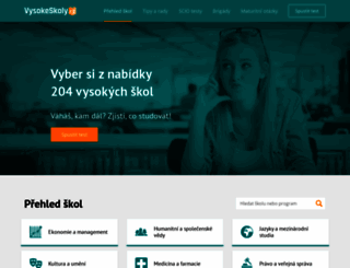 vysokeskoly.cz screenshot
