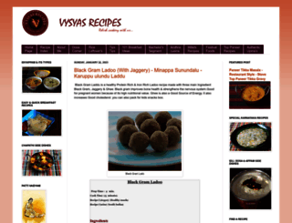 vysyasrecipes.blogspot.com screenshot