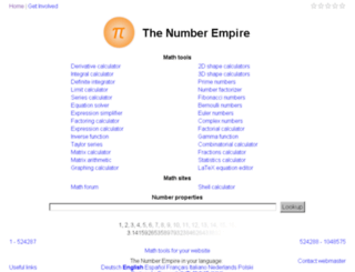 w.numberempire.com screenshot