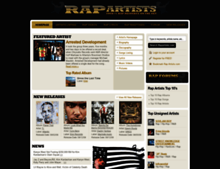 w.rapartists.com screenshot
