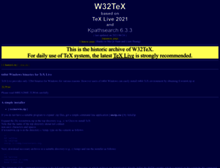 w32tex.org screenshot