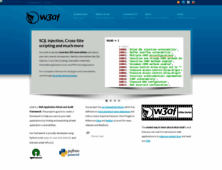 w3af.org screenshot