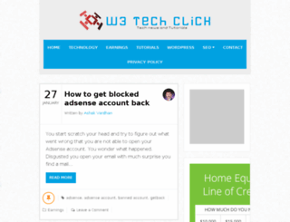 w3techclick.com screenshot