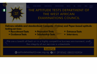 waecnigeria.org screenshot