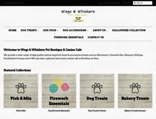 wagsandwhiskerspetboutique.co.uk screenshot