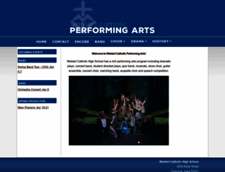 wahlertcatholicarts.org screenshot