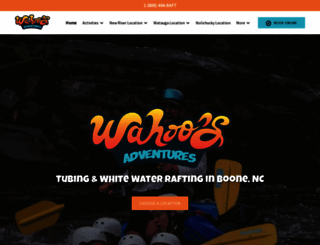 wahoosadventures.com screenshot