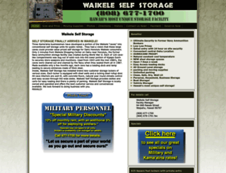 waikeleselfstorage.com screenshot