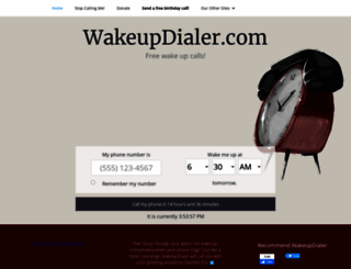 wakeupdialer.com screenshot