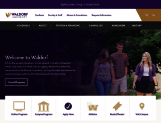 waldorf.edu screenshot