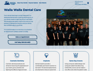 wallawalladentalcare.com screenshot