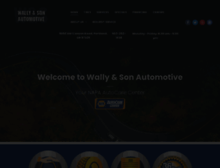 wallyandsonautomotive.com screenshot