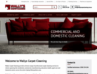 wallyscarpetcleaning.com.au screenshot